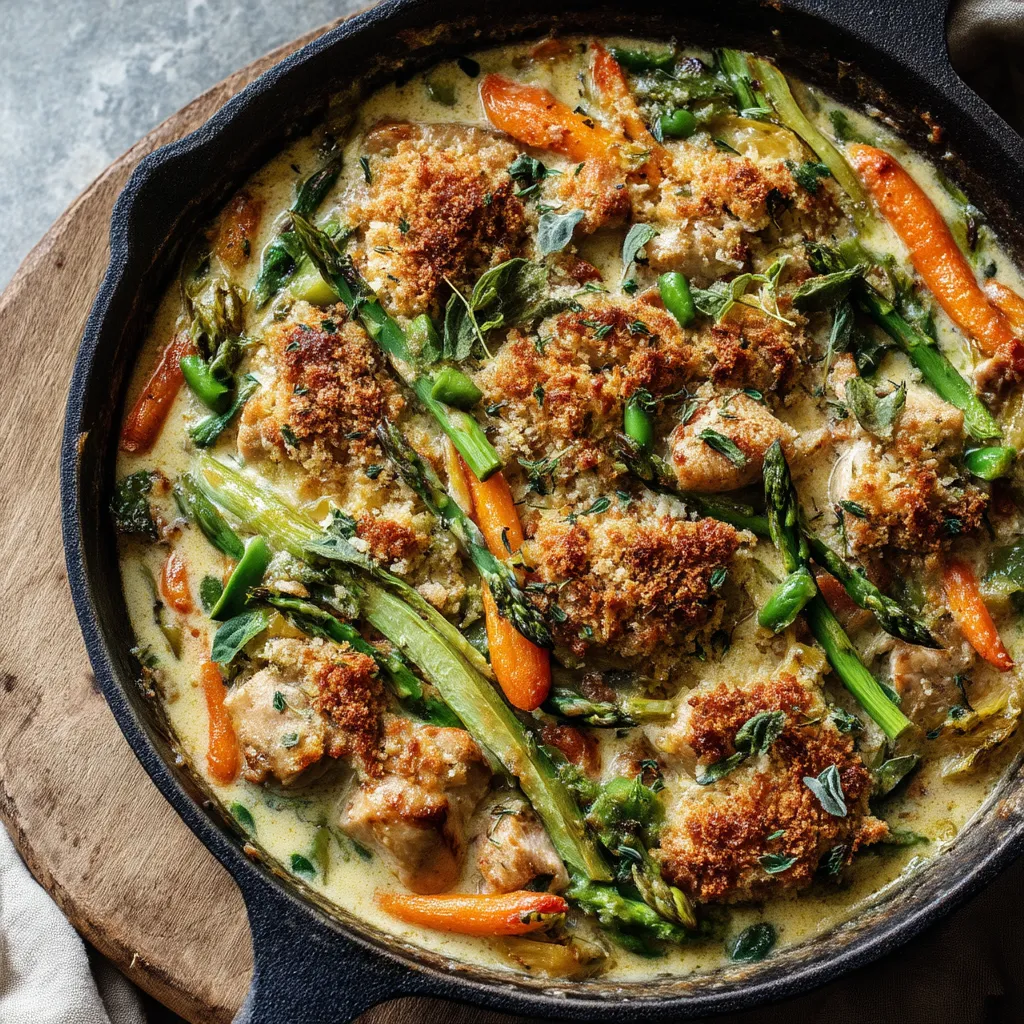 A bowl of food with chicken, carrots, and green beans.