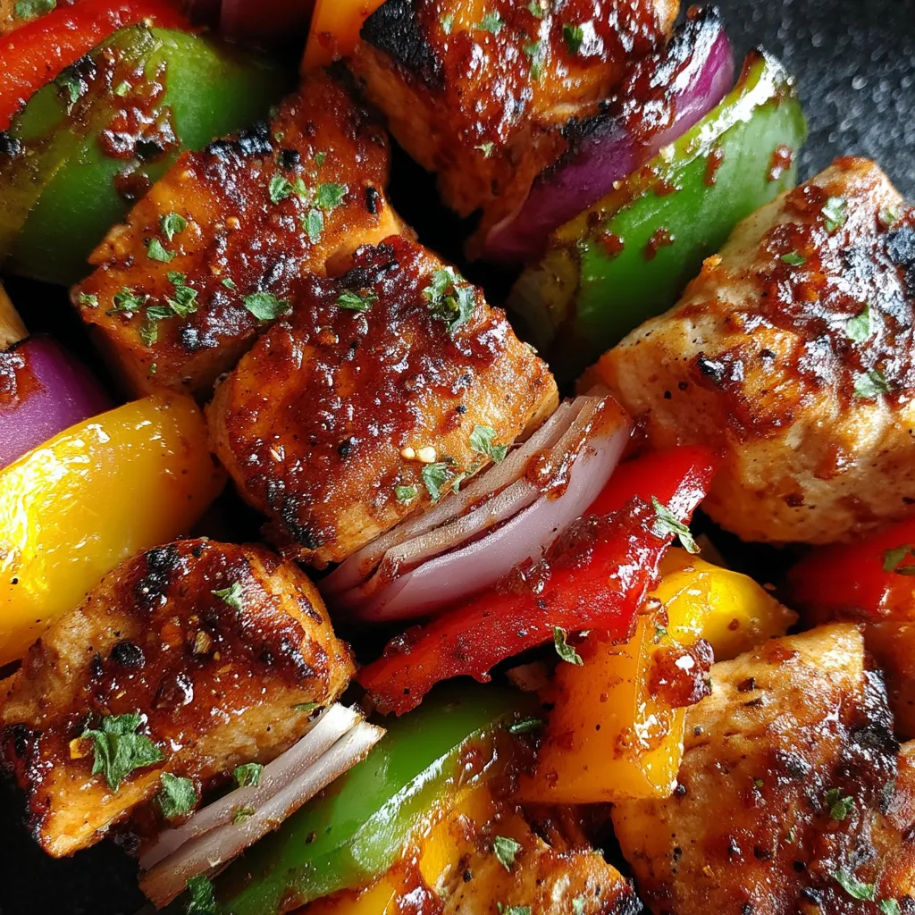 A plate of food with peppers, onions, and other vegetables.