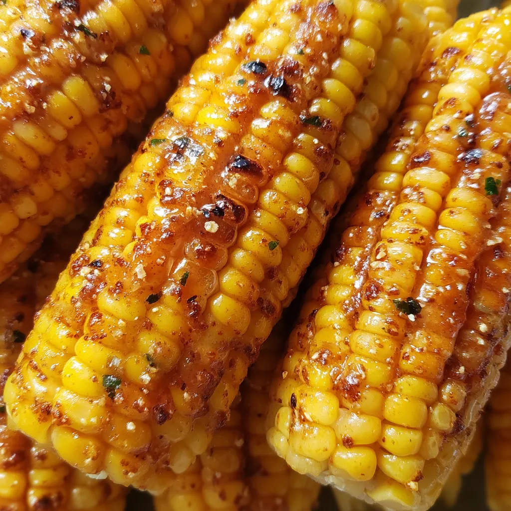 A close up of a corn on the cob.