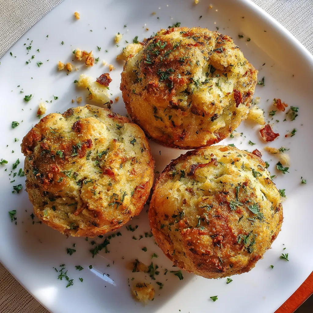 Two muffins on a plate.