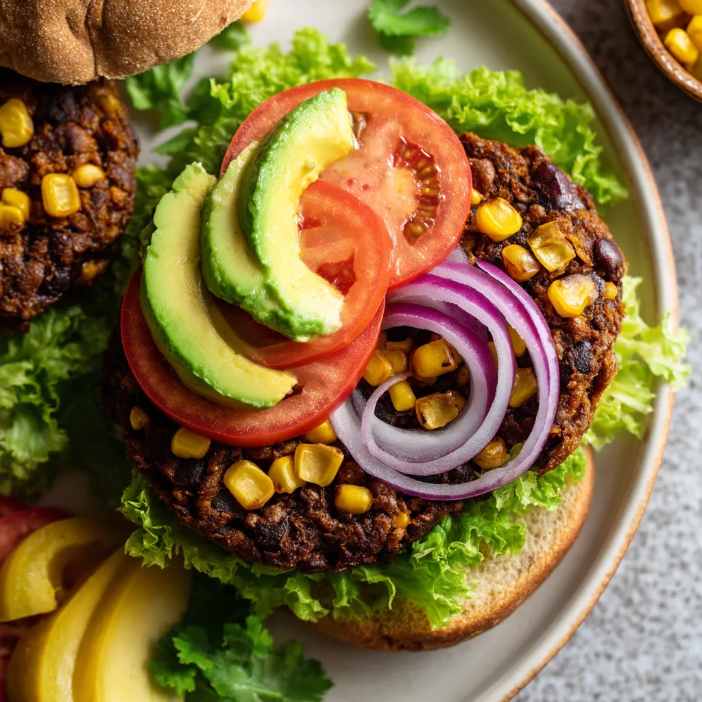 A plate of food with a burger and a salad.