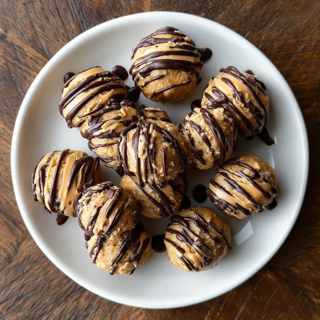 A plate of chocolate covered peanut butter balls.