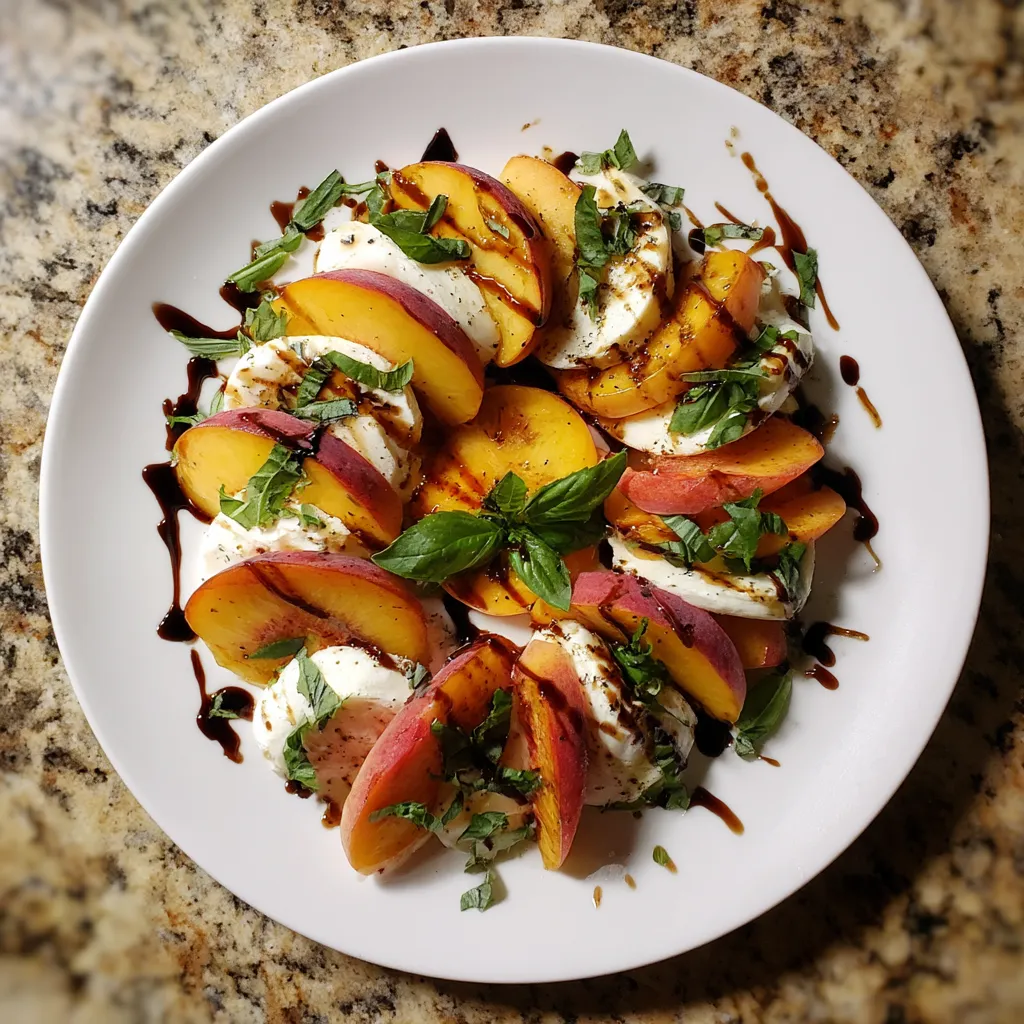 A white plate with a variety of food items on it.
