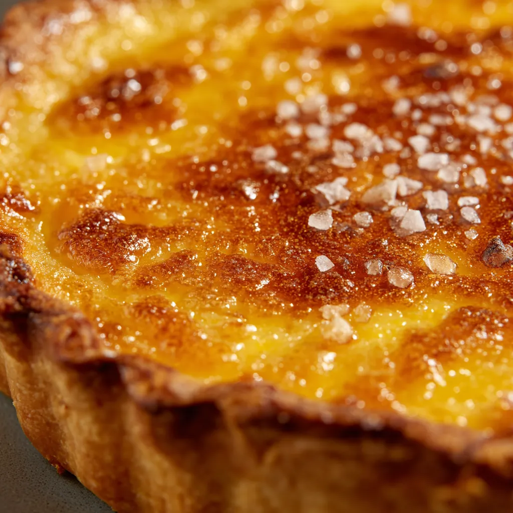 A slice of salted honey pie.