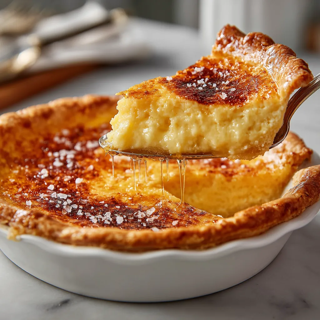 A fork is in a pie.