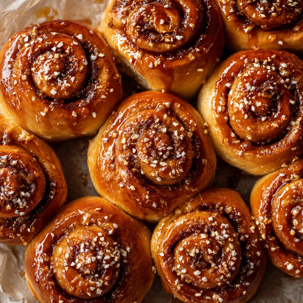 A tray of rolls with sugar on top.