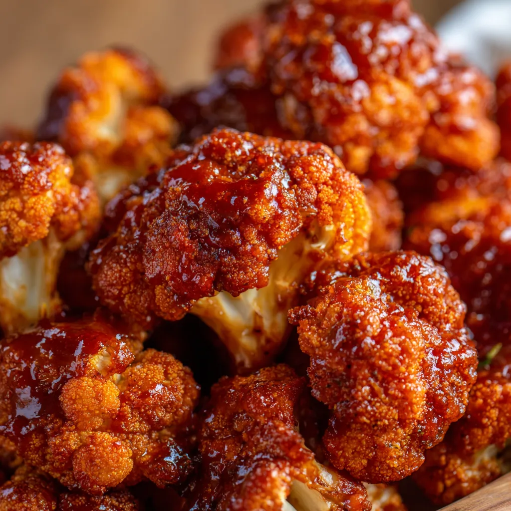 A bowl of cauliflower with a sauce on top.