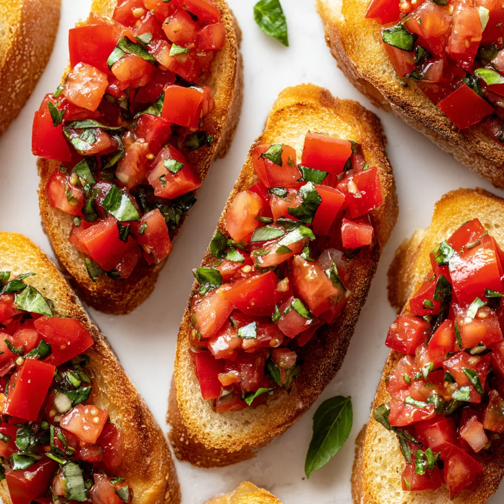 A close up of a tomato and basil sandwich.