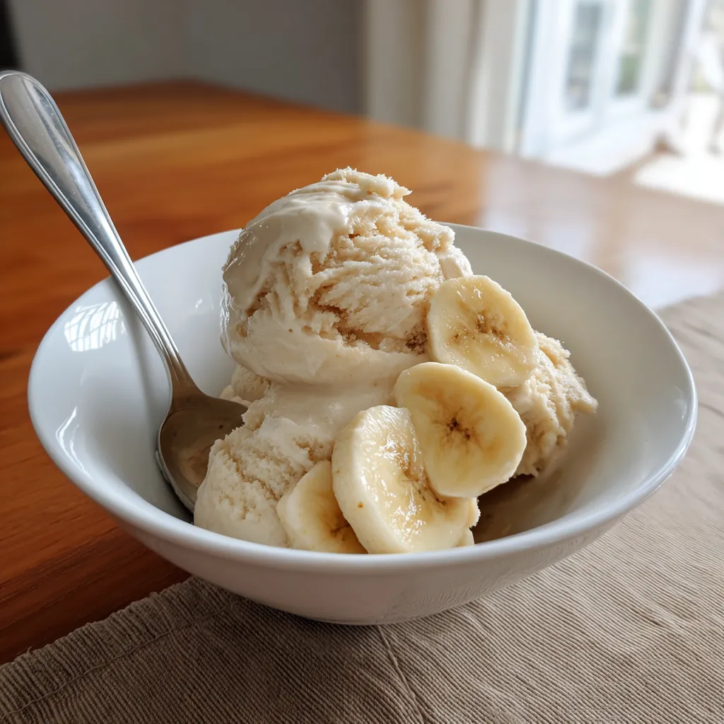 A bowl of banana ice cream.