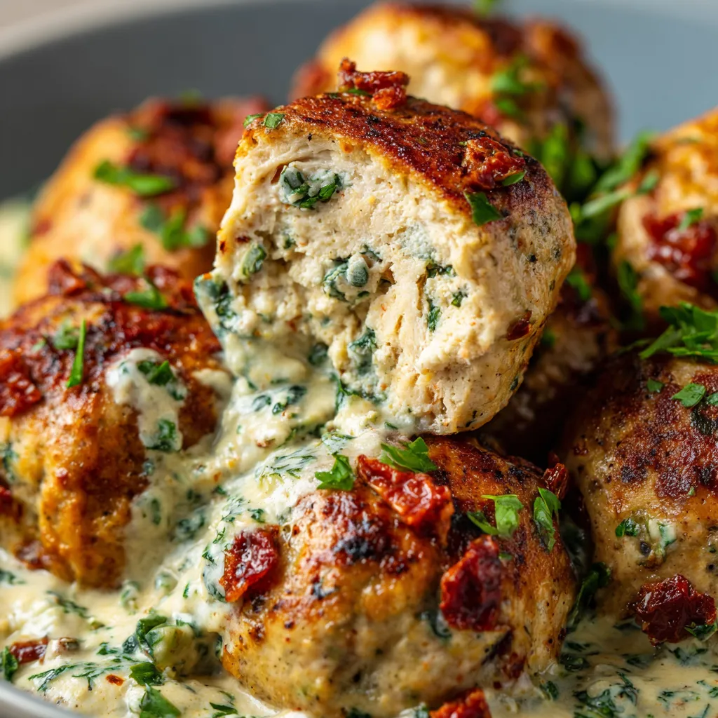 Chicken Ricotta Meatballs in a bowl.