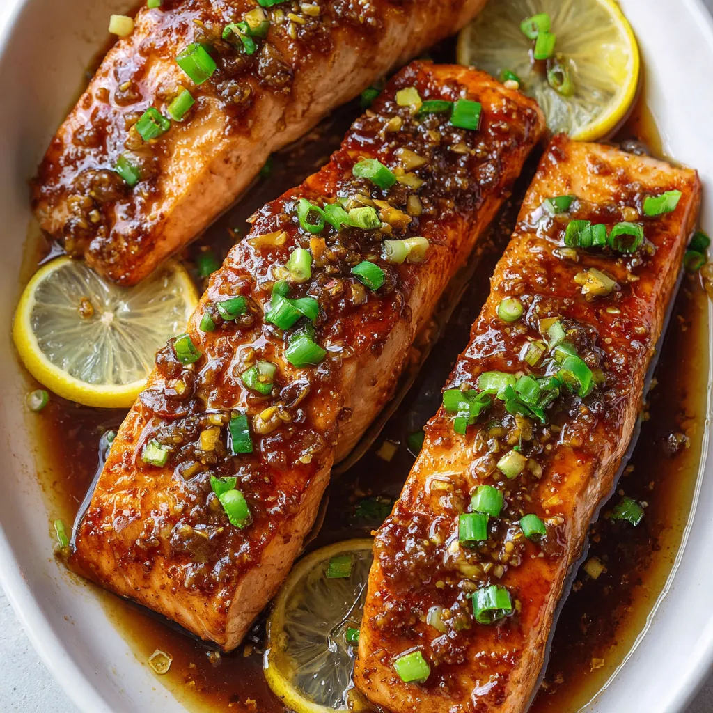 A plate of fish with lemon and garnish.