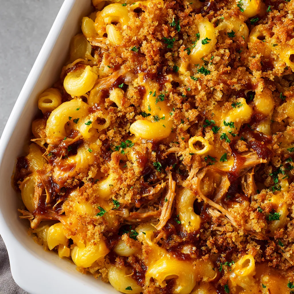 A white bowl filled with macaroni and cheese.