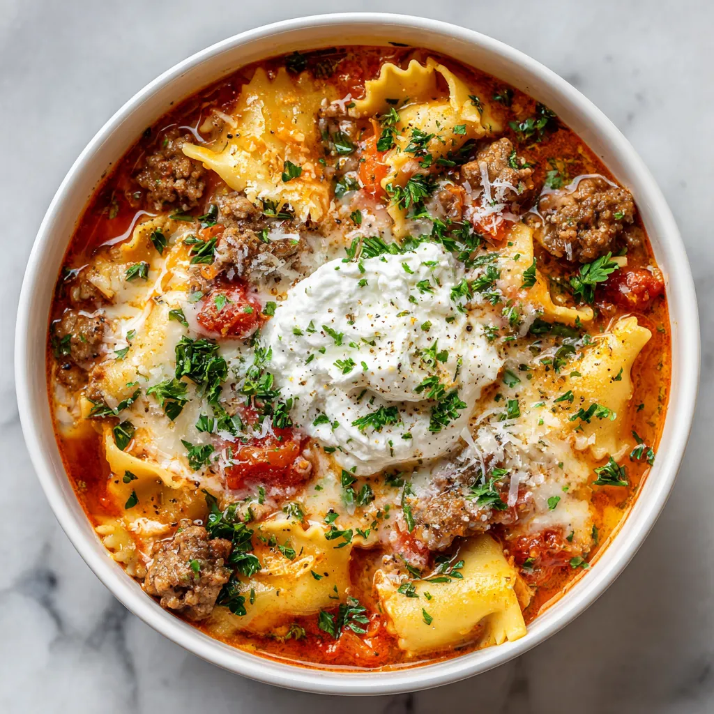 A bowl of pasta with meat and cheese.