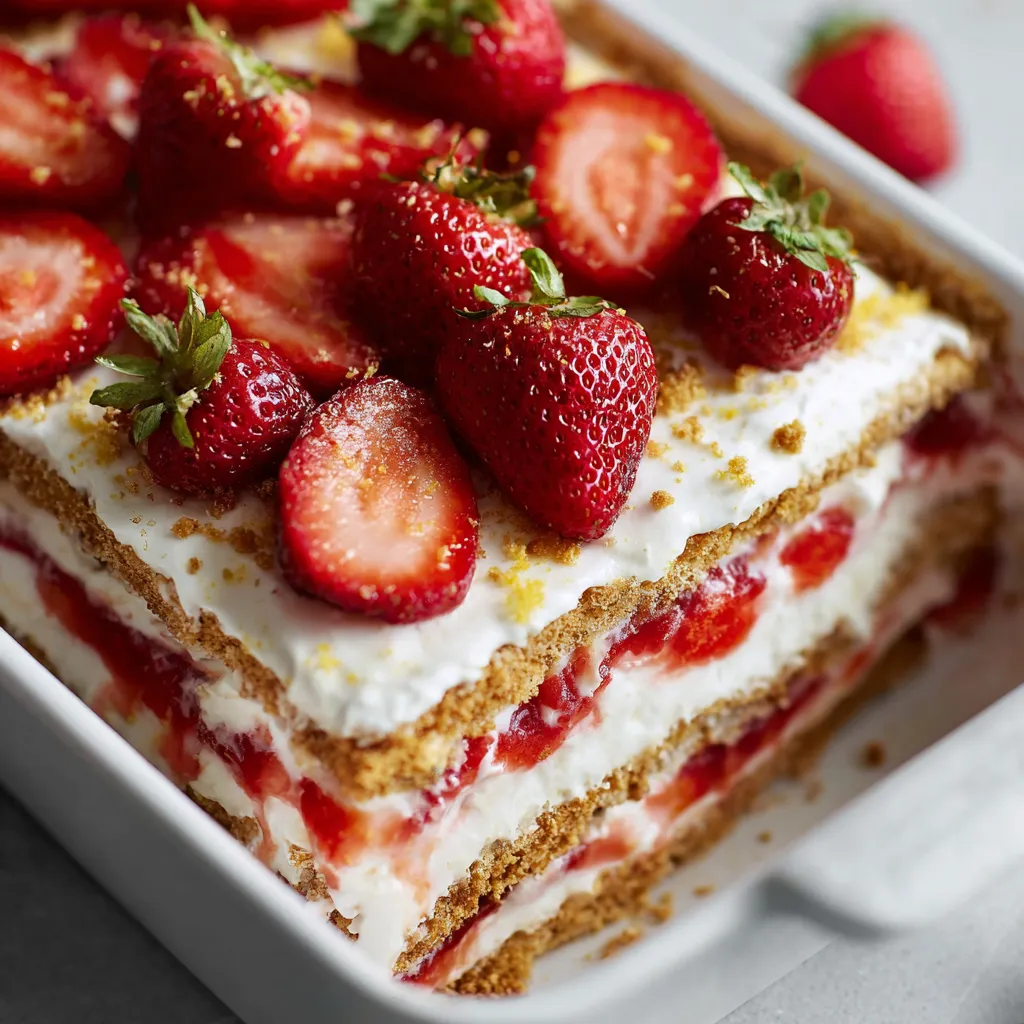 A cake with strawberries on top.