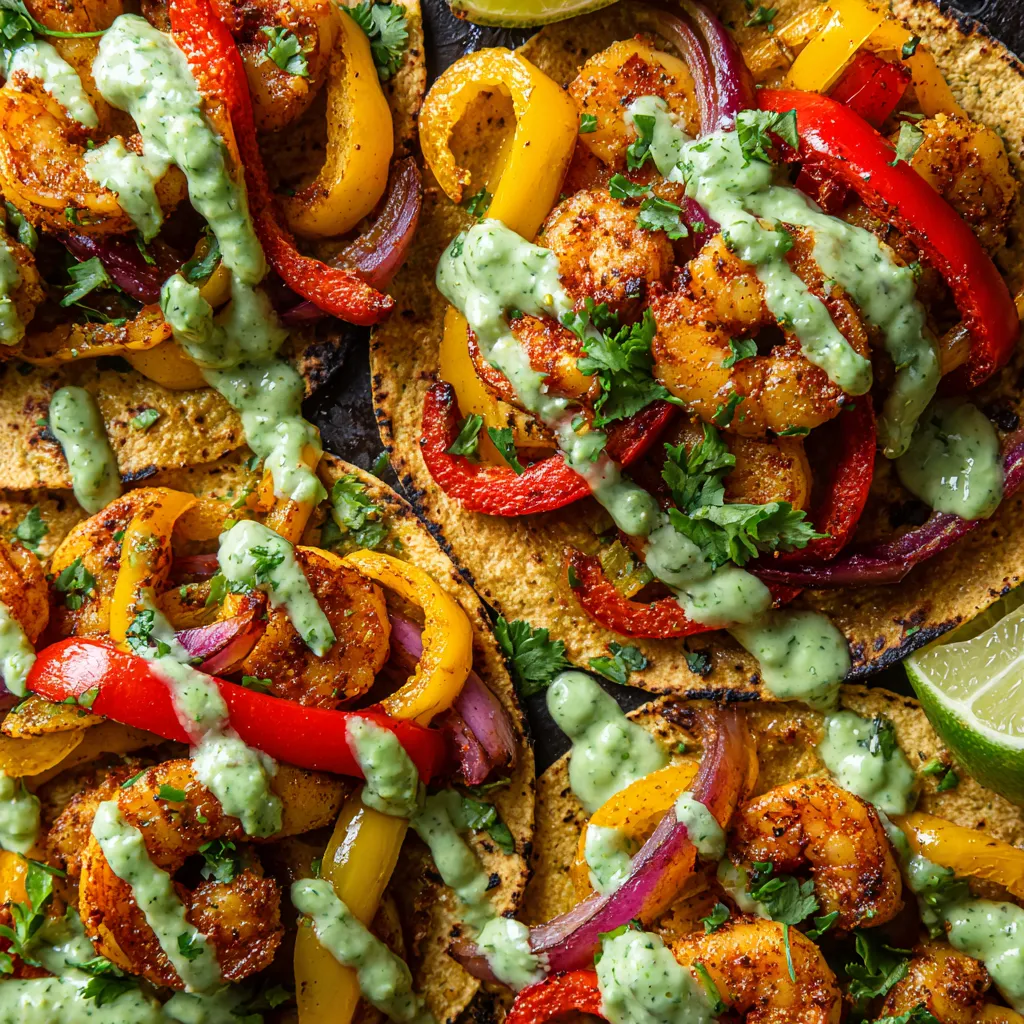 A close up of a delicious shrimp taco with a variety of toppings.