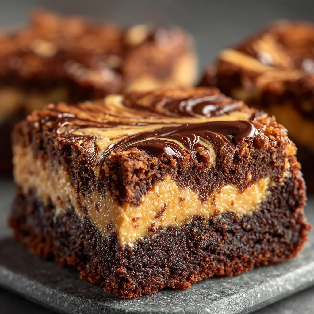 A slice of chocolate cake with caramel drizzle.