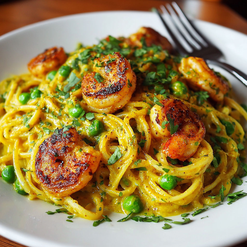 A plate of shrimp and peas.