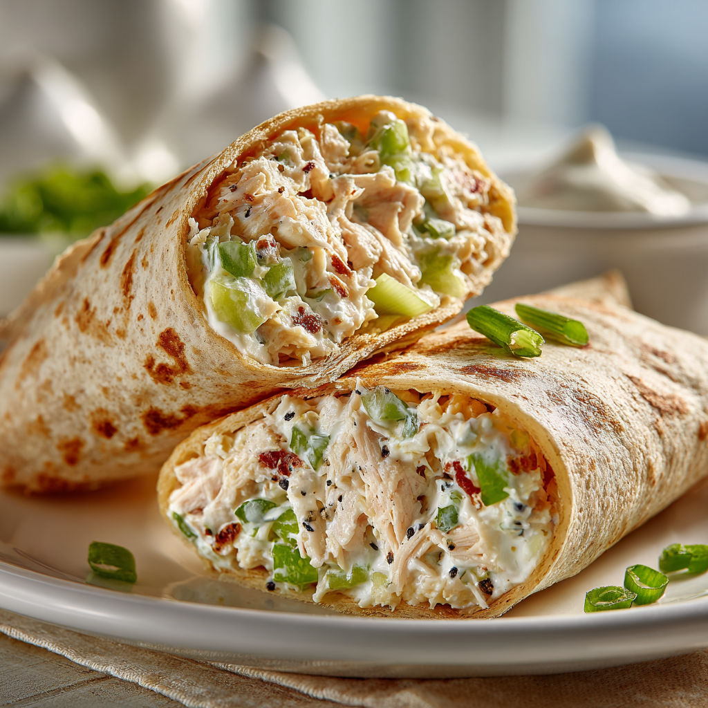 A plate with two wraps on it.