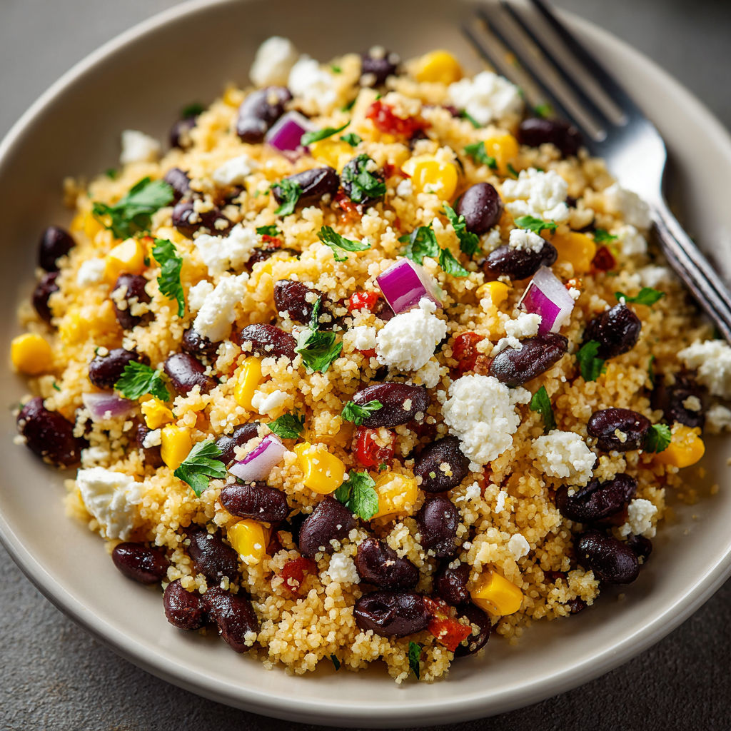 A bowl of food with a fork in it.