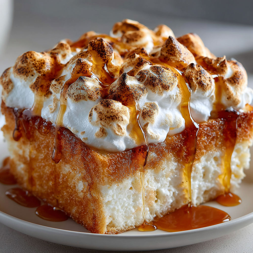 A plate of pumpkin spice cloud toast.