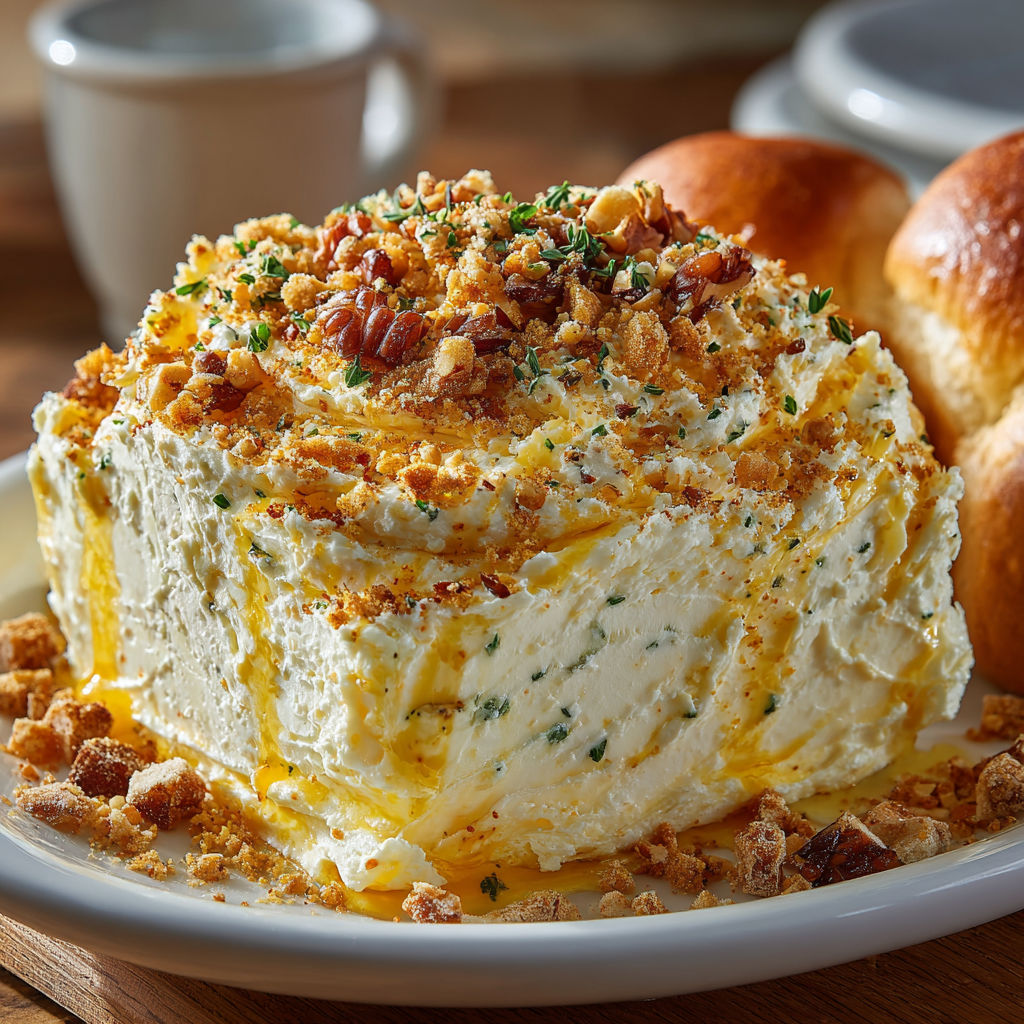 A plate of food with a casserole dish and a roll.