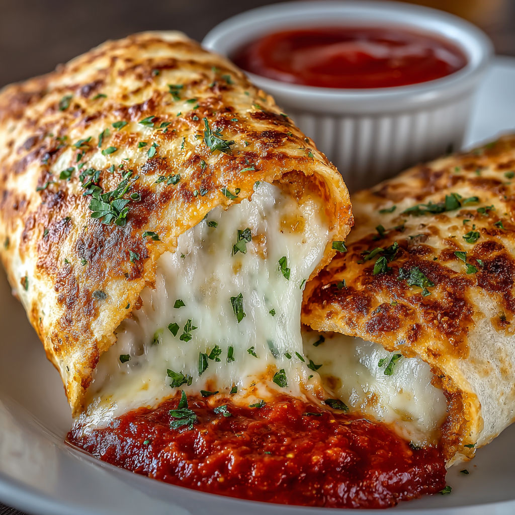 Mozzarella sticks in a bowl with a side of marinara sauce.