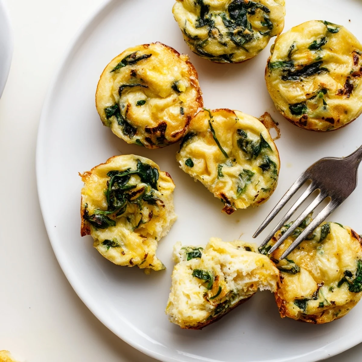 Fluffy Garlic Scallion Pancake Frittatas topped with green onions, perfect for brunch.