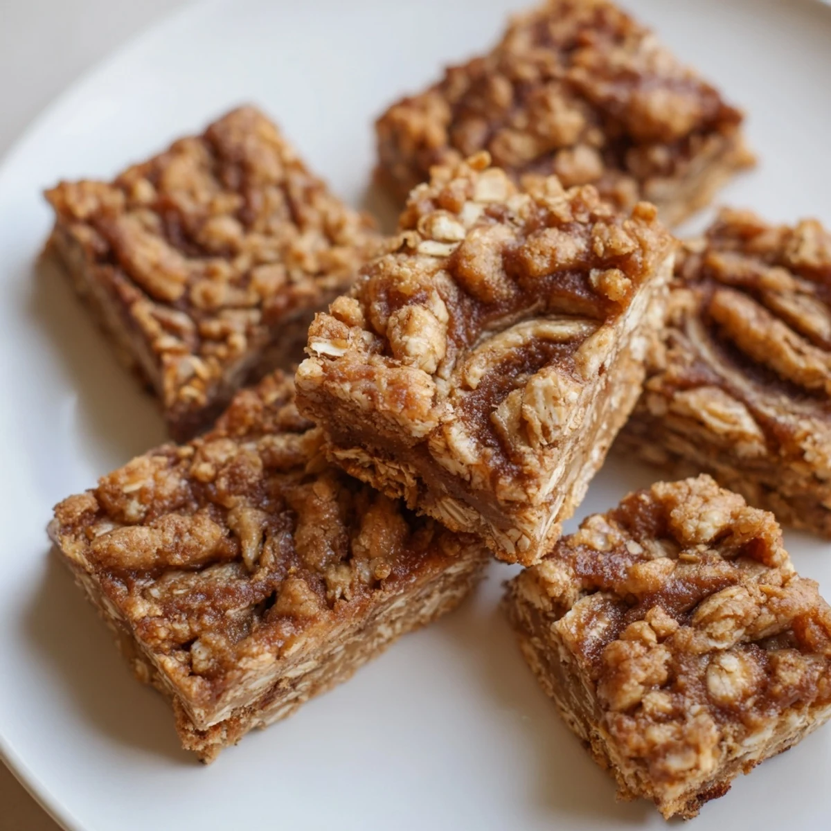 Chewy cinnamon swirl oatmeal blondies warm from the oven, a perfect comfort dessert.