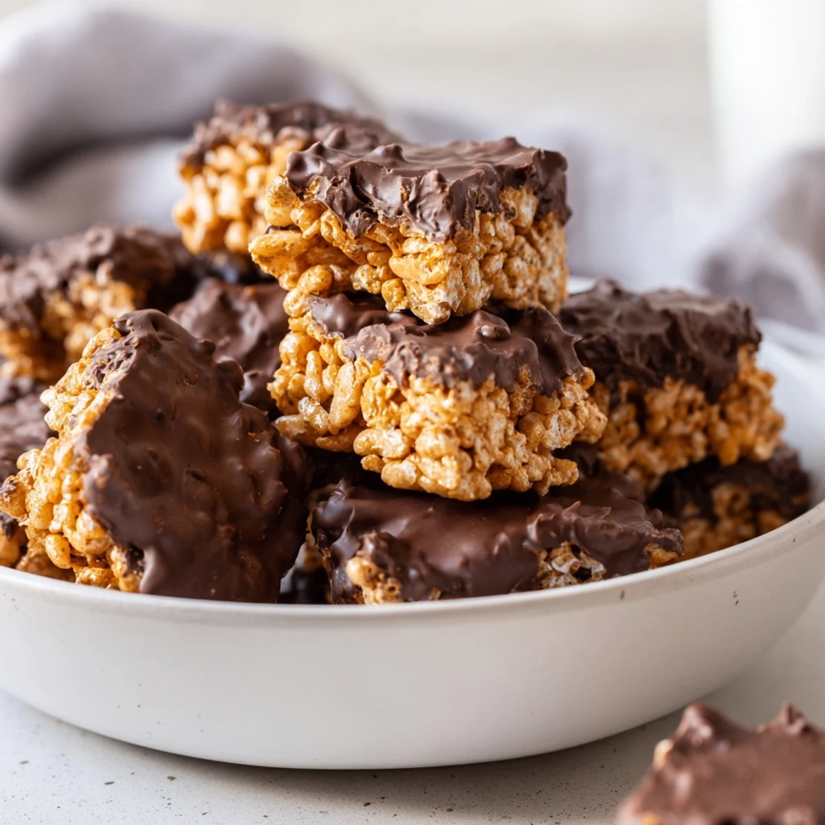Chai-spiced puppy chow dessert, a festive treat drizzled with chocolate and pumpkin.