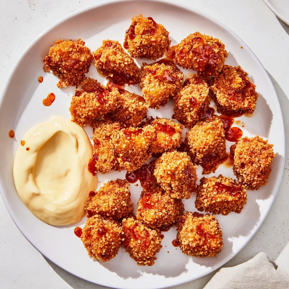 Tender, crispy Bang Bang Chicken Bites are perfectly coated and served with creamy sweet chili mayo.