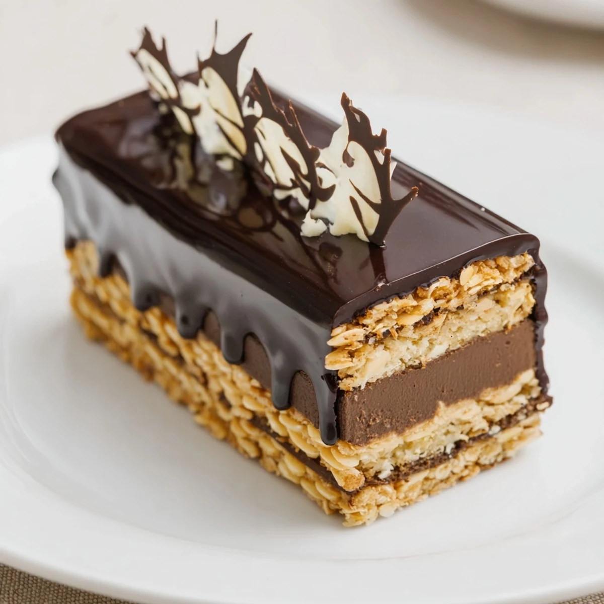 The Plaisirs Sucrés Hibou de la Nuit features layers of decadent mousse with owl-shaped white chocolate details.