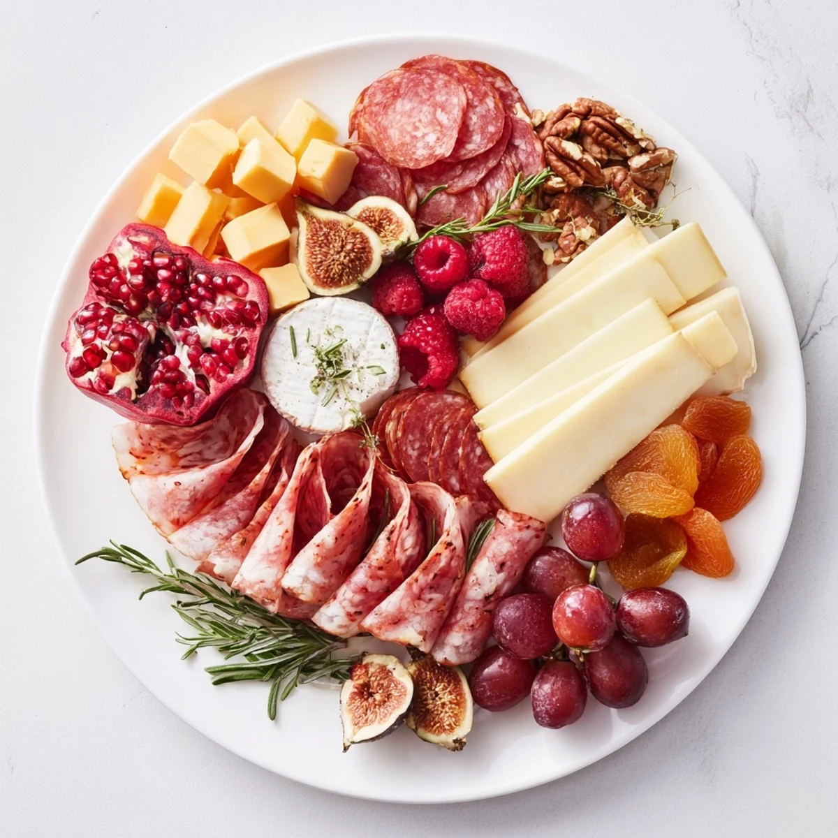 Festive stocking charcuterie board overflowing with meats, cheeses, and fruit ready for holiday gatherings.