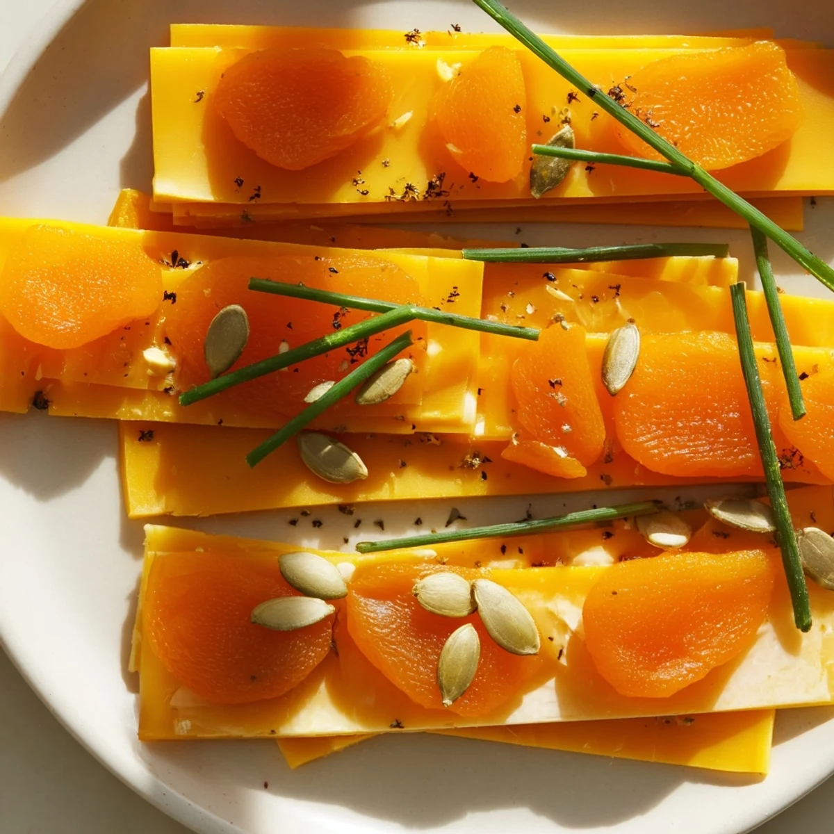 Enjoy the sunset with this delicious arrangement of apricots and smoked gouda, a unique Serengeti Sunset recipe.