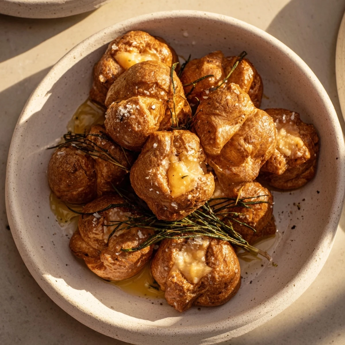 This image shows the Rustic Barnyard, a delightful appetizer with golden phyllo and creamy cheeses.