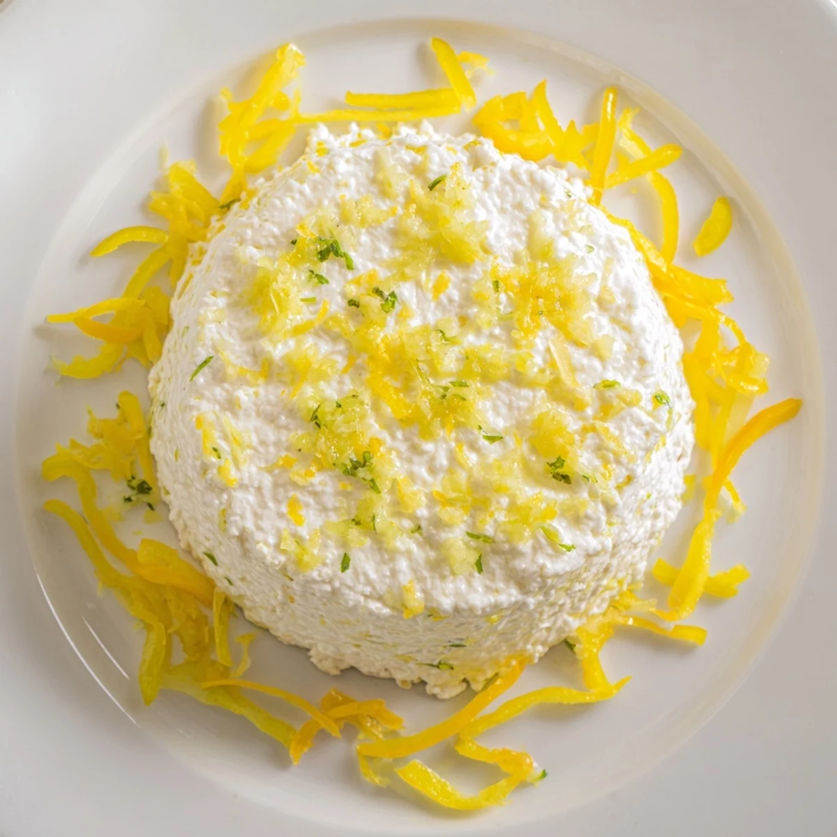 Tuscan Sunburst appetizer with lemon-goat cheese, vivid yellow peppers, and crisp breadsticks arranged beautifully.