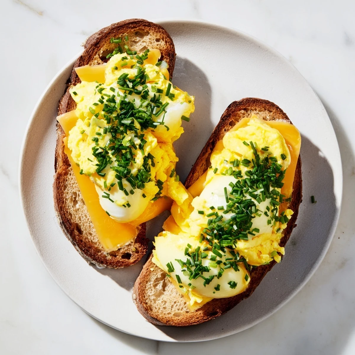 Perfectly toasted bread wraps a fluffy egg filling in this delicious One-Pan Egg Breakfast Sandwich.