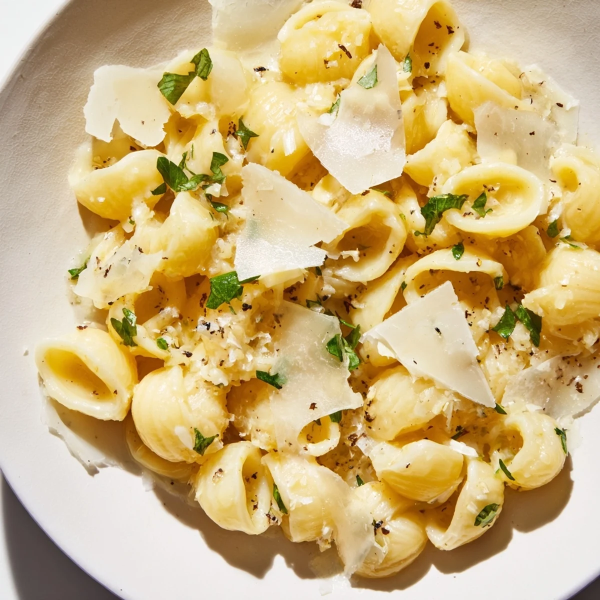 Tender ditalini pasta coated in a creamy garlic butter sauce, a quick, comforting 15-Minute recipe.