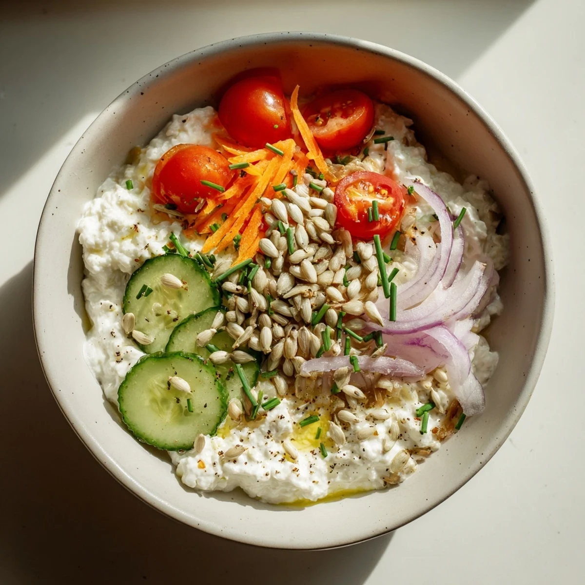 Explore this protein-packed cottage cheese snack bowl, a satisfying and easy recipe with fresh flavors.