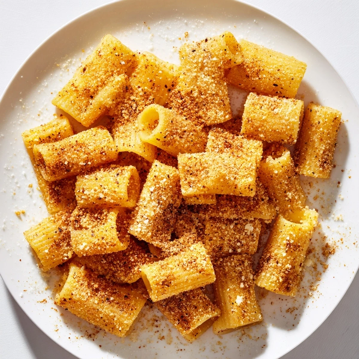 Imagine the delightful, toasted texture of these air-fried Parmesan Pasta Chips, ready for enjoying.