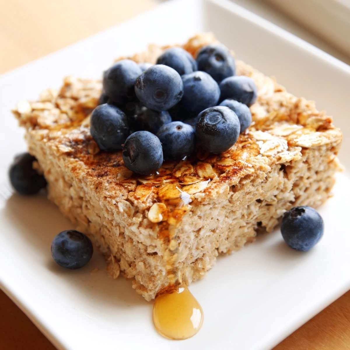 A comforting close-up: steaming Protein Pancake Oats, perfect for a high-protein breakfast.