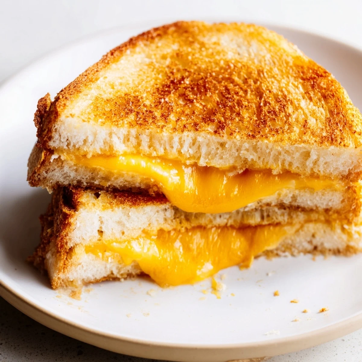 Golden, crispy air fryer grilled cheese, oozing with melted cheddar, perfect for a quick lunch.
