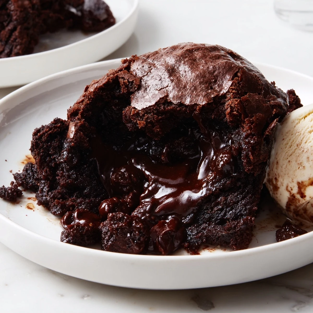 Warm and gooey Ina Garten Brownie Pudding: imagine the rich aroma and decadent chocolate flavor.
