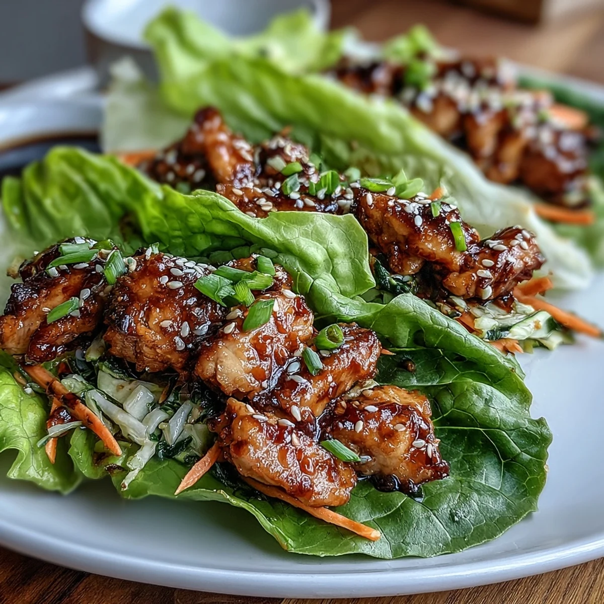 Potsticker-Inspired Chicken Lettuce Boats