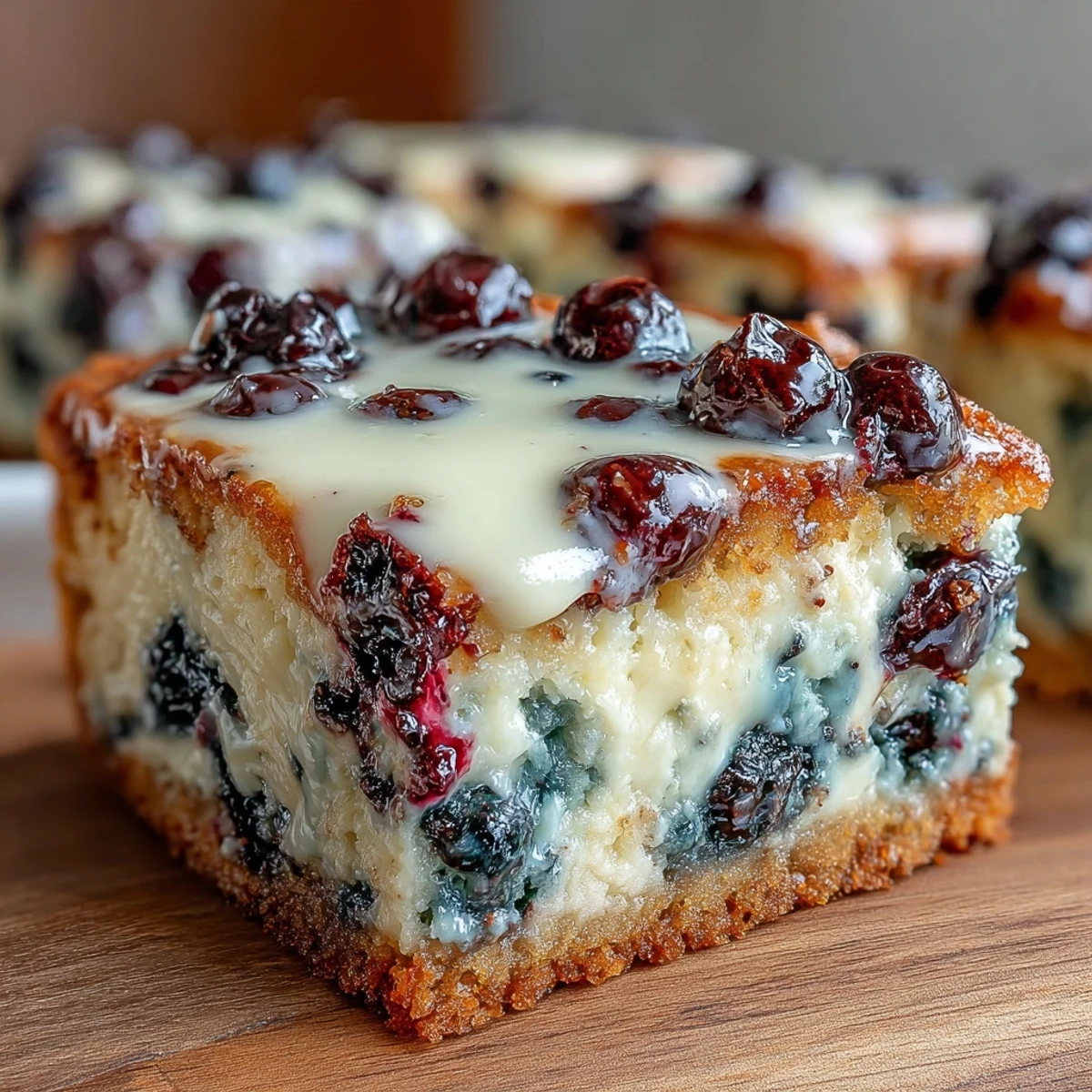 Moist, indulgent blueberry blondies with white chocolate undertones, ideal for parties, picnics, or cozy dessert moments.