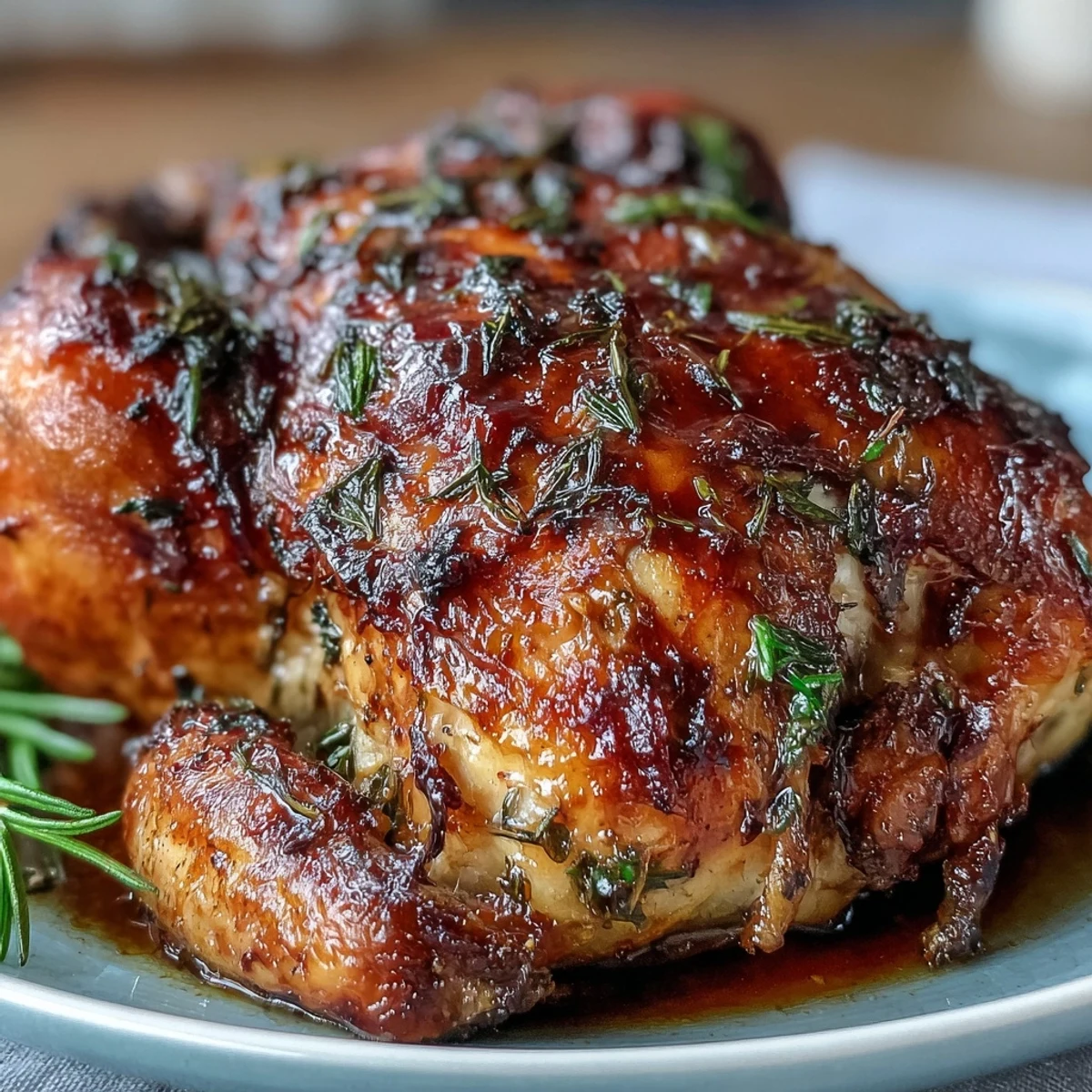 A golden roasted chicken infused with orange and herbs, surrounded by caramelized root vegetables in a rustic baking dish.  