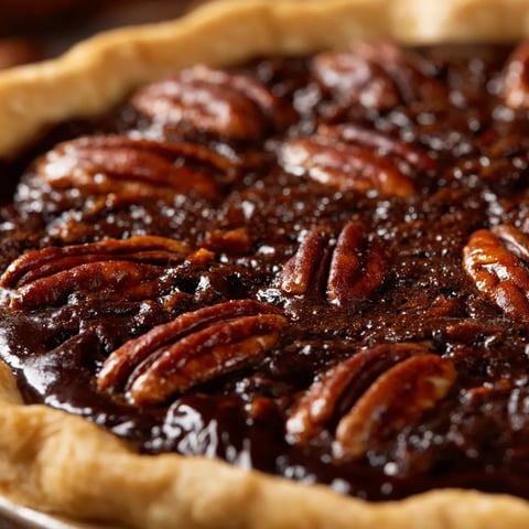 A slice of Texas Chocolate Pecan Pie.