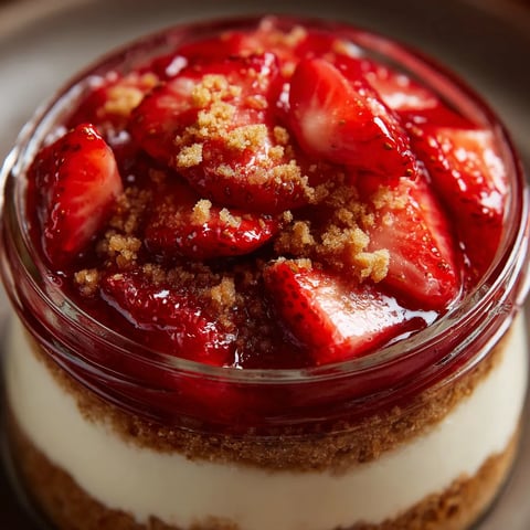 A close up of a no-bake strawberry cheesecake.