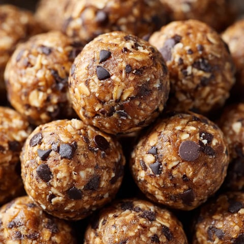 A pile of peanut butter oat energy bites.