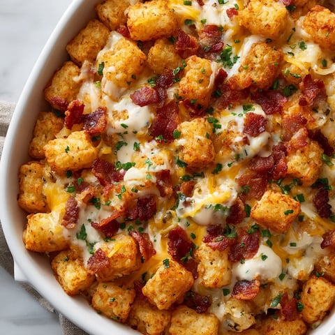 A bowl of food with bacon and cheese.
