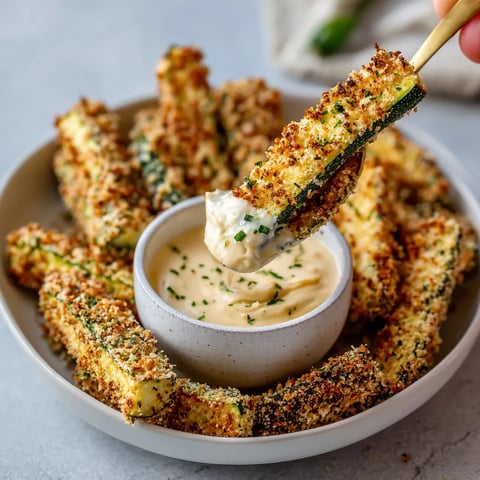 A bowl of crispy zucchini fries with garlic aioli.